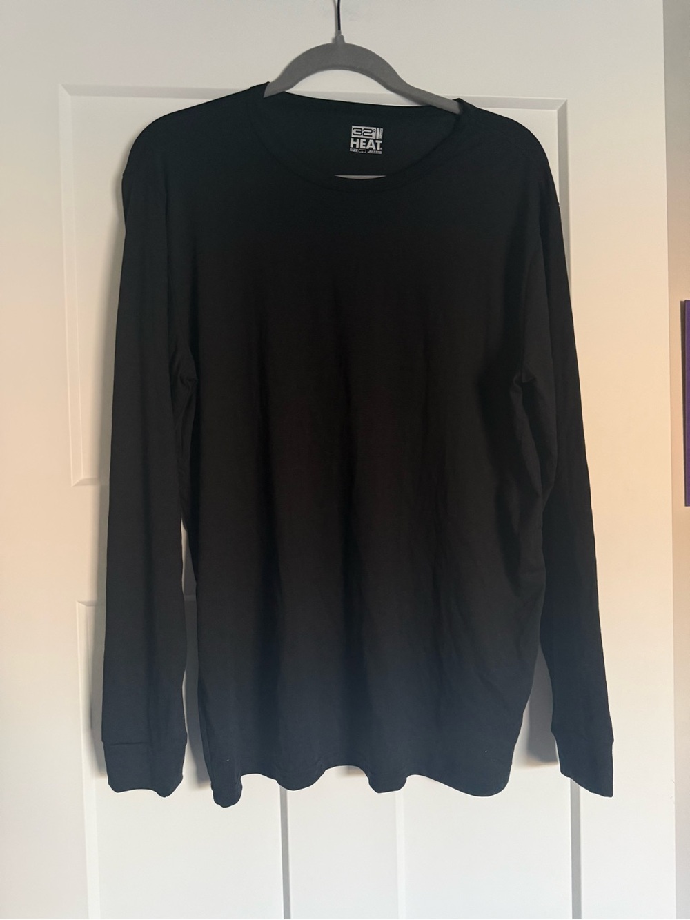 32 Degrees Men’s Long Sleeve Crew Neck Shirt - Black